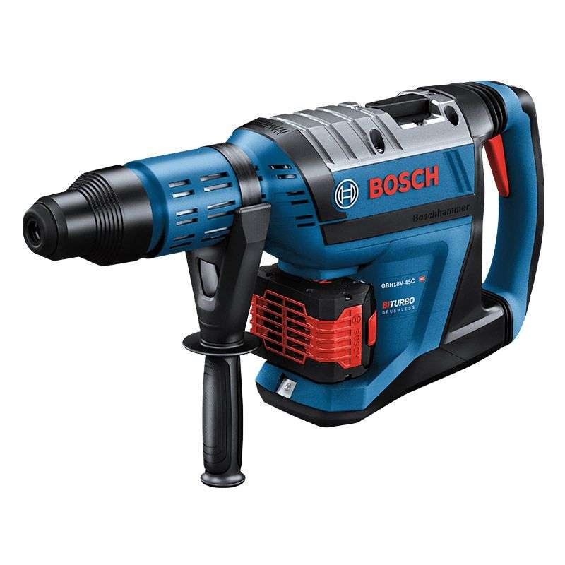 Perforateur sans-fil Bi turbo BOSCH 0611913002 - GBH 18V-45 C Professional SDS max + 2 batteries 2x12Ah