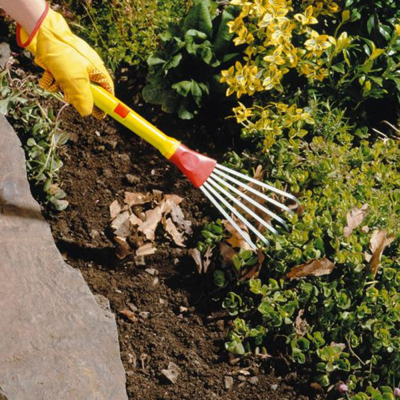 Petit balai à gazon OUTILS WOLF LDM à dents plates (Manche interchangeable) - Multistar