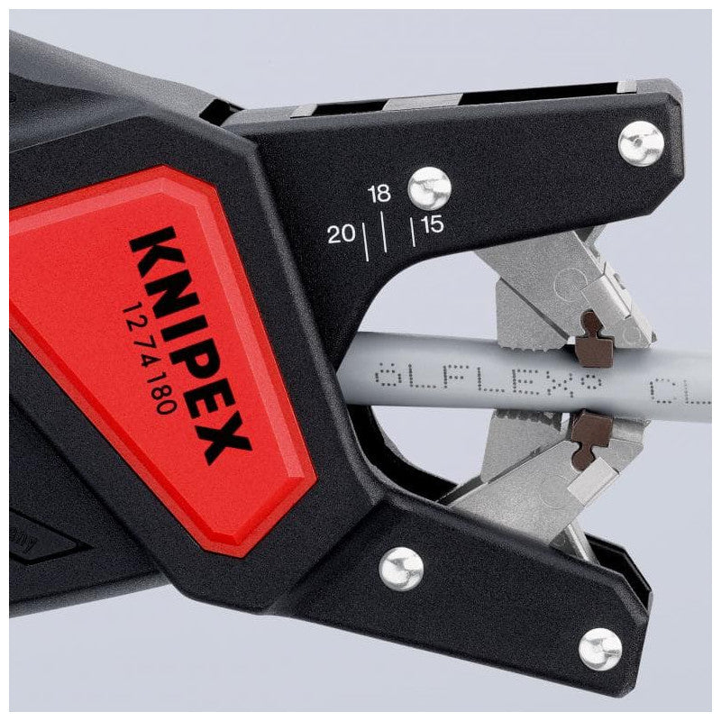 Pince à dégainer automatique KNIPEX 12 74 180 pour câbles électriques