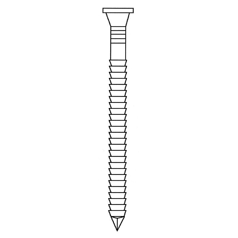 Pointe Tête Plate Fraisée NORFIX ancrage électrozingué de 12µ Annelée par 5 Kg