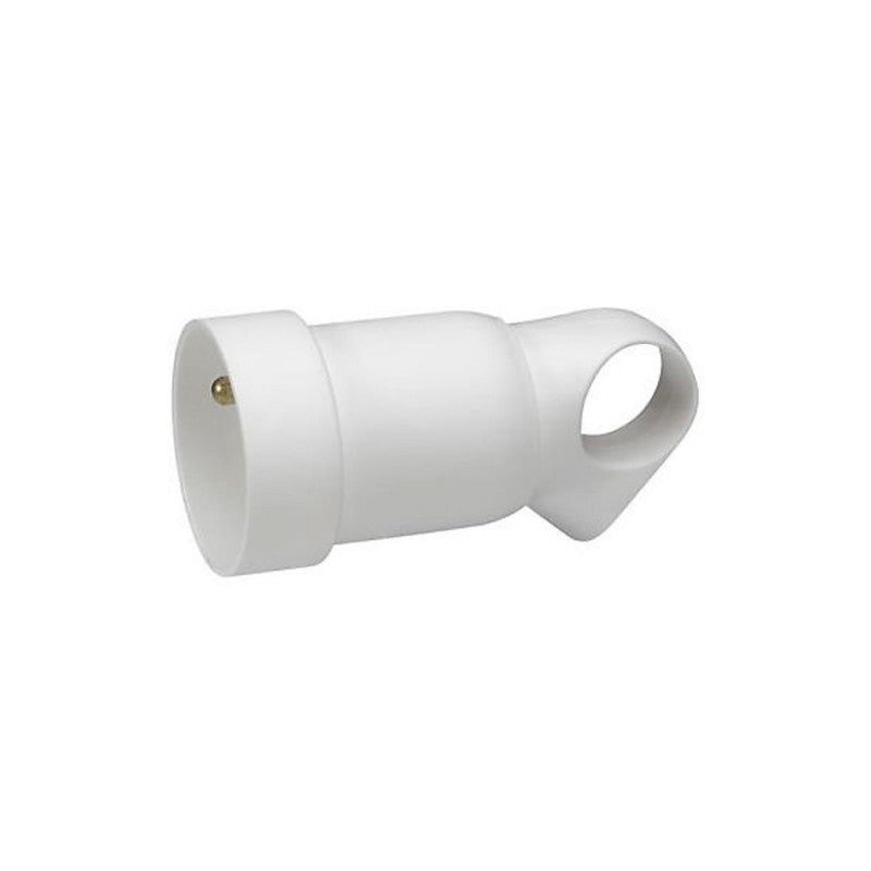 Prolongateur 2P+T + anneau - 16A - blanc LEGRAND