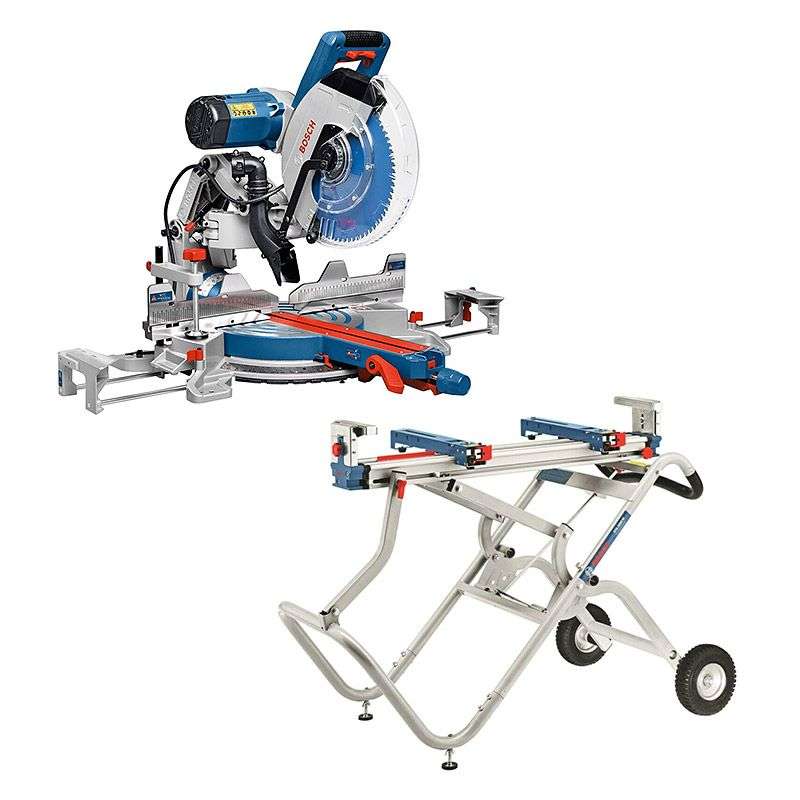 Scie à onglets Ø305mm BOSCH 0601B23600 - GCM 12 GDL Professional - 2000W + Support de travail GTA 2500 W Professional 0601B12100