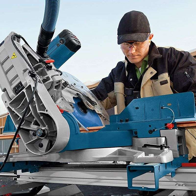 Scie à onglets Ø305mm BOSCH 0601B23600 - GCM 12 GDL Professional - 2000W + Support de travail GTA 2500 W Professional 0601B12100