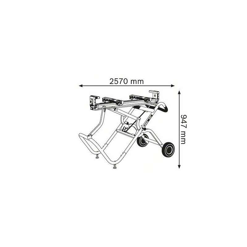 Support de travail roulant BOSCH 0601B12100 - GTA 2500 W Professional
