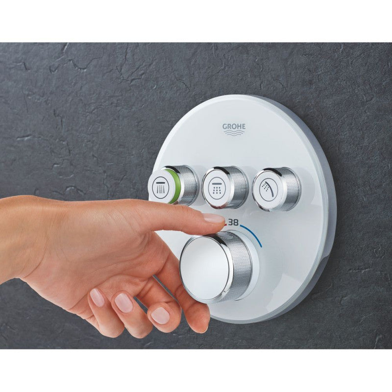 Thermostatique encastré GROTHERM SMARTCONTROL GROHE 29904LS0 - 3 sorties - blanc