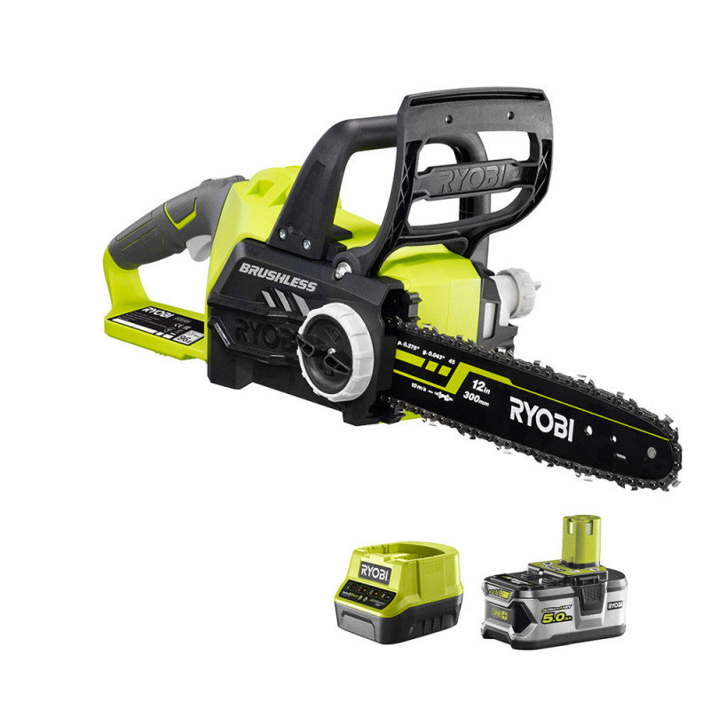 Tronçonneuse brushless RYOBI RCS18X3050F 18V One+ + 1 batterie 5.0 Ah + 1 chargeur