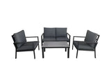 Salon de jardin bas Solena - Aluminium - 4 personnes