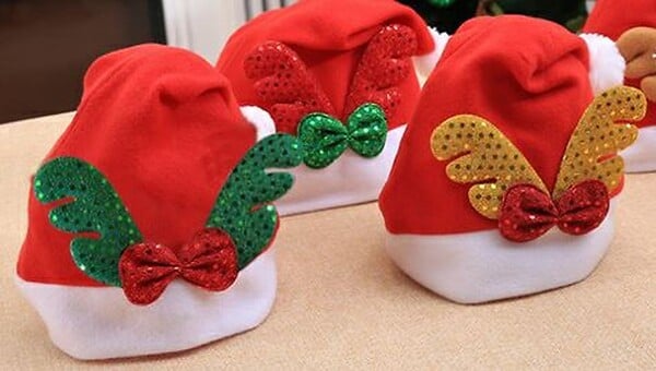 Bonnet Père Noël adulte tissu éponge