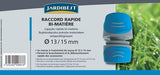 Raccord rapide 15mm bi-matière intégral