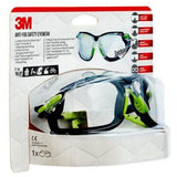 Lunettes 3M™ Solus™ 1000 traitement Scotchgard™ - Branches Vert/Noir - Joint amovible  Transparent