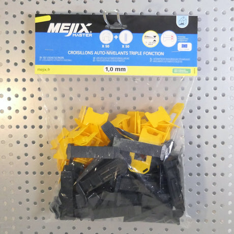 Sachet 50 croisillons 1 mm autonivelants + cales - MEJIX - 180096