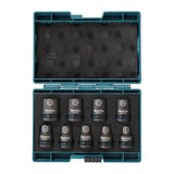 Coffret de 9 douilles carrée 1/2" IMPACT BLACK Makita E-16570 de 8 à 21mm