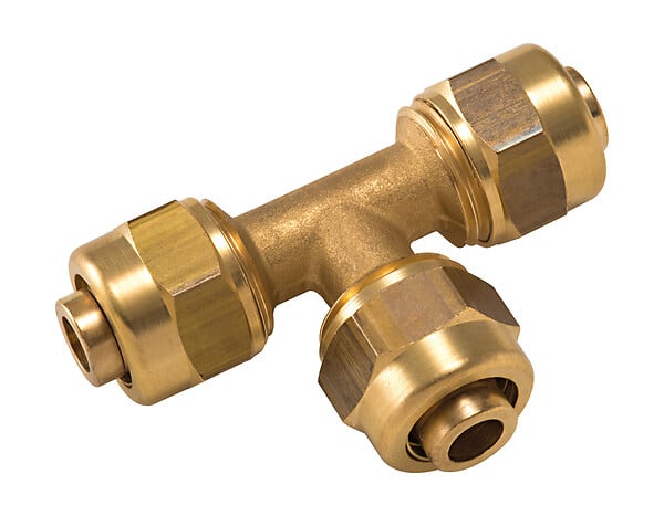 P16-50015L1 - TÃ© pour tube PER Ã  compressi