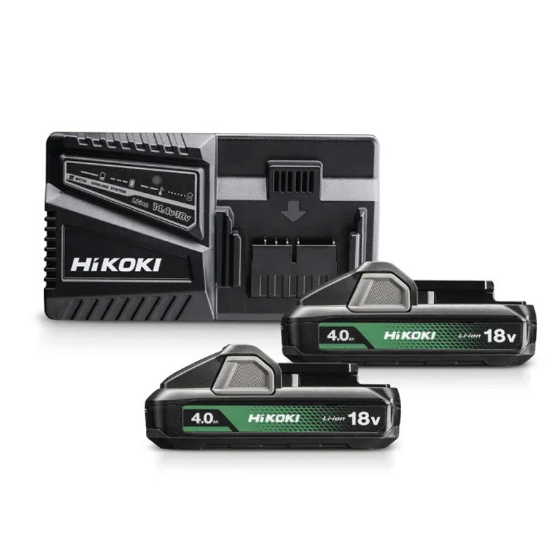 Pack de 2 Batteries 4.0Ah compact et 1 Chargeur HIKOKI – 2 BSL1840M / 1 UC18YFSL