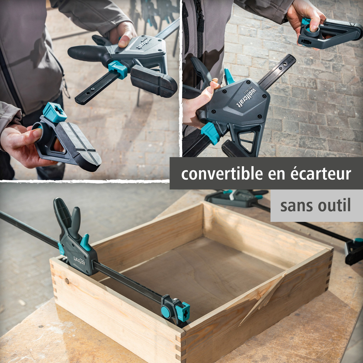 Serre joint à main PRO MAX 700mm - WOLFCRAFT - 3073000