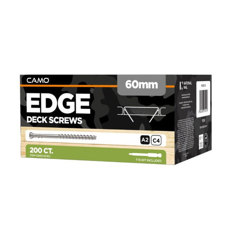 CAMO PROTECH boîte de 200 vis Inox terrasse A2 4,2 x 60 MM