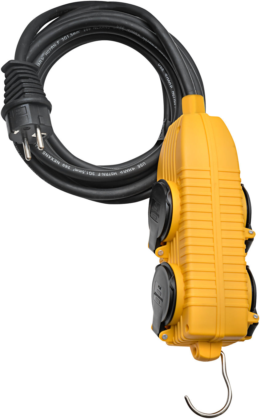 Rallonge powerblock 4 prises/clapet 10m h07rn-f 3g1,5 - BRENNENSTUHL - 1151721