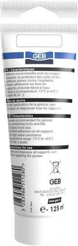 Graisse calcique GEB tube pegboardable rose 125ml