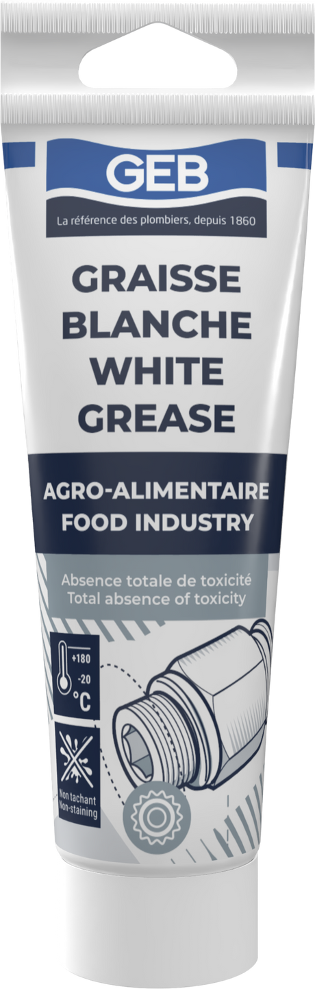 Graisse blanche GEB sans savon spécial contact alimentaire 125ml - GEB - 651135
