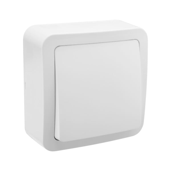 Poussoir en saillie 10 ampères blanc