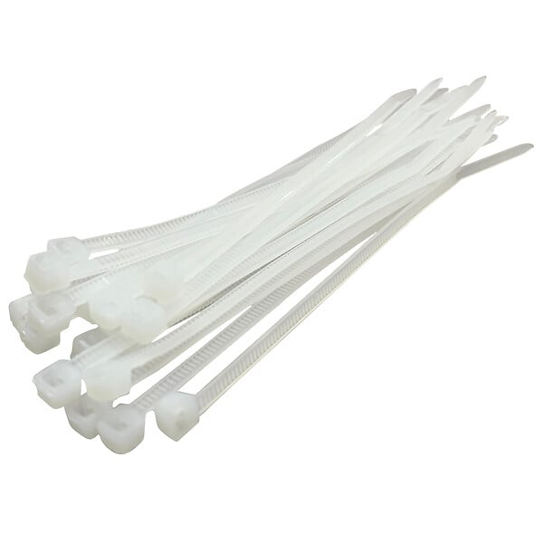 20 colliers de serrage, largeur 3,6mm, longueur 140mm Blanc GO ON