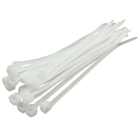 20 colliers de serrage, largeur 3,6mm, longueur 140mm Blanc GO ON