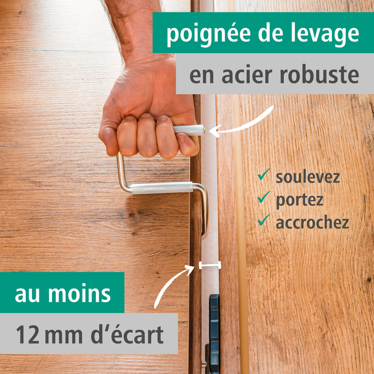 Kit de pose pour porte 3pcs - WOLFCRAFT - 3674000