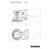Ponceuse excentrique 18V SXA 18 LTX 125 BL Pick+Mix METABO coffret metaBOX