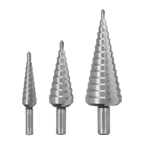 Coffret de 3 forets étagés HSS pour tôles jusqu'à 4 mm  - KS TOOLS - 330.2210
