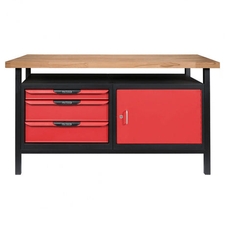 Etabli professionnel d'atelier 1 porte et 3 tiroirs, L. 1,5m  - KS TOOLS - 865.0140