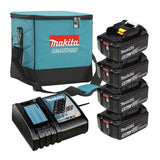 Pack Énergie 4 batteries 5,0 Ah BL1850B + 1 chargeur rapide DC18RC MAKITA - en sac 831274-0
