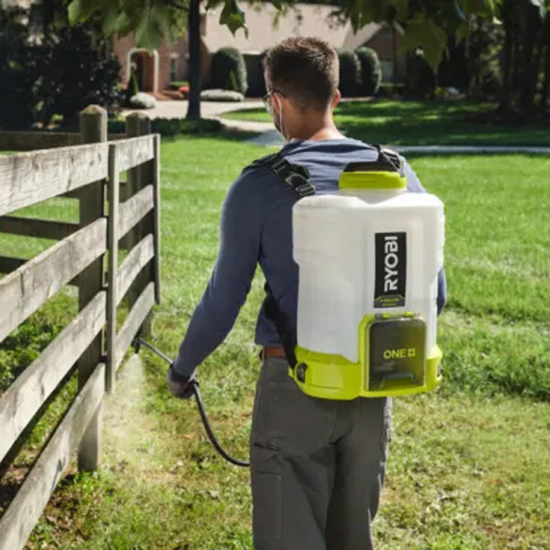 Pulvérisateur à dos 18V - RYOBI RY18BPSB-0 - jusqu'à 6,2 bars - débit 1 l/min à 1,8 l/min - réservoir 15 L (vendu sans batterie)