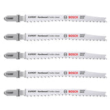 5 Lames scie sauteuse BOSCH 2608900544 EXPERT BIM Sans éclat Bois dur 117mm T308BF