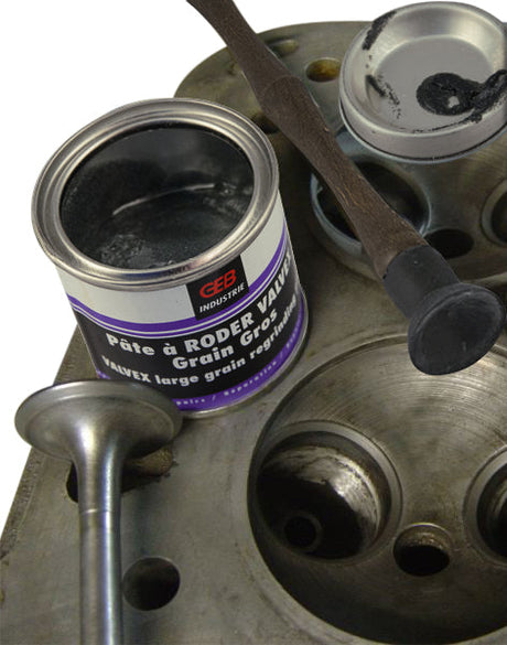 Collex pâte à roder GEB VALVEX pour robinets, vannes, clapets Pot de 65g de gros grain 120 + un pot de 65g de grain fin 240