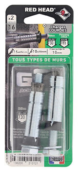 G2X1010BL2 - Blister de 2 chevilles G2X 16x