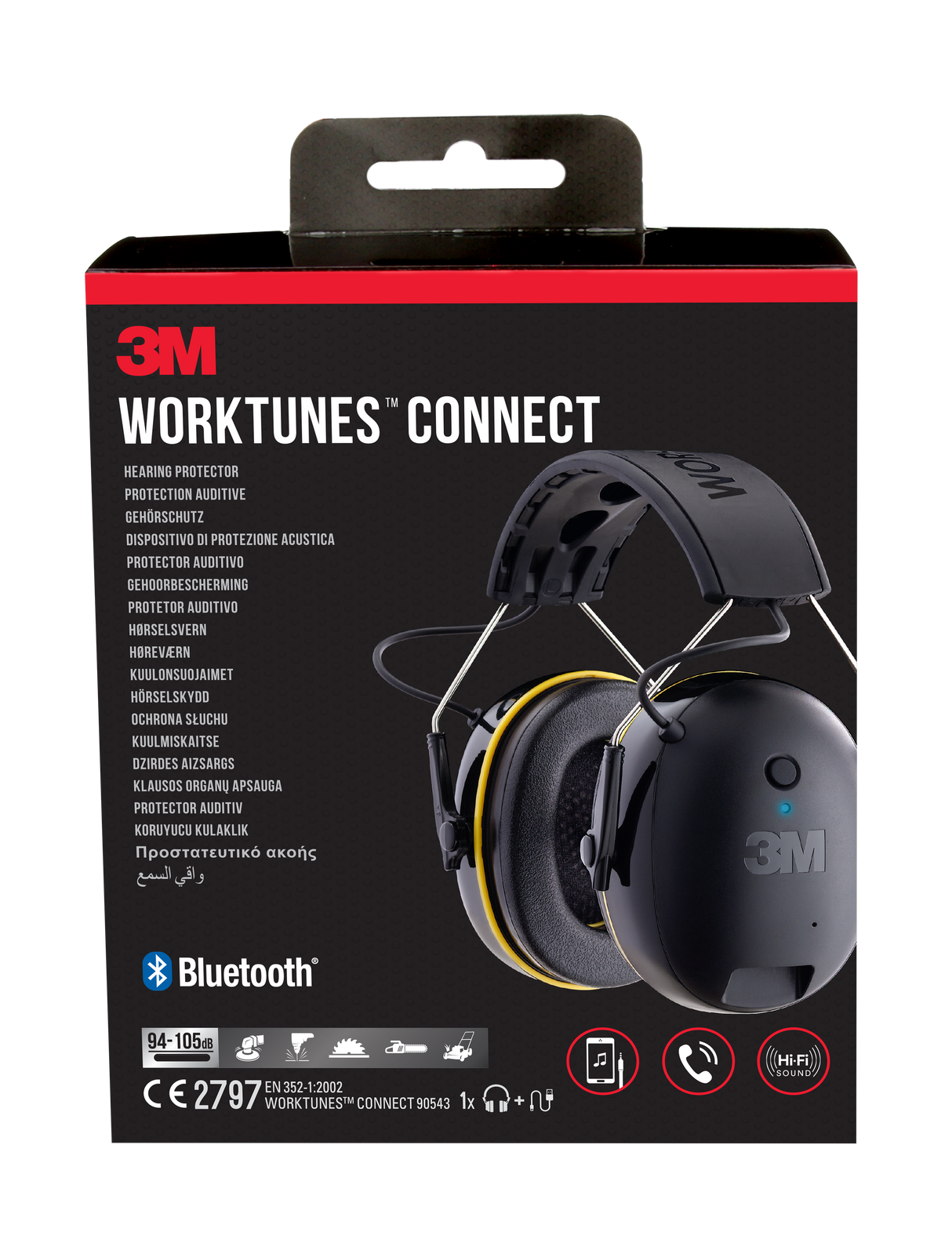Casque de protection auditive Bluetooth WorkTunes Connect - 3M - 90570BT