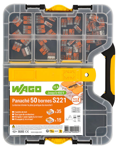 Mallette de 50 bornes S221 - 35x2 entrés et 15x3 entrées