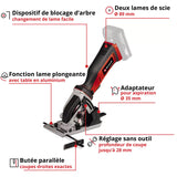Mini scie circulaire sans fil TE-CS 18/89 Einhell