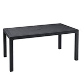 Table de jardin Melody - 160x94x74cm en résine gris anthracite -  KETER
