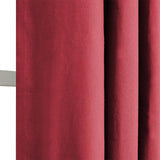 Rideau avec oeillets - Tamisant - Coton - Rouge - 140x240cm