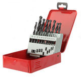 Coffret 19  forets métaux - DIAGER  - HSS standard angle 118°  Diam.1 à 10 mm par 0,5 mm