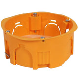 Boitier encastrement mur creux 1 poste orange diamètre 85mm