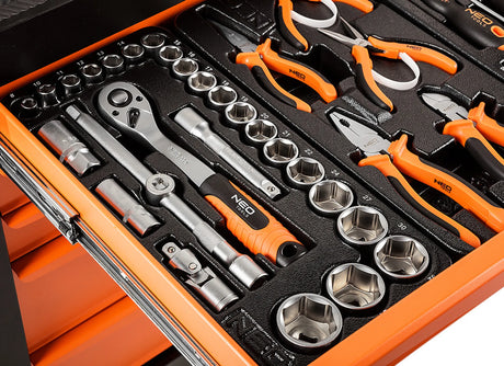 Armoire d'atelier, 7 tiroirs - NEO TOOLS - 84-222-9 - 129 outils