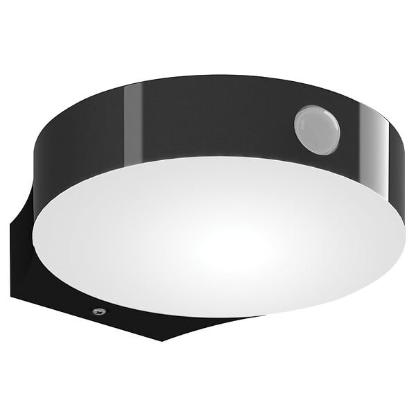Applique solaire Sun Light ronde avec détecteur de présence - Noir