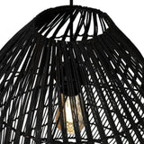 Abat-jour pour suspension Marco en rotin - ⌀ 42 cm - noir