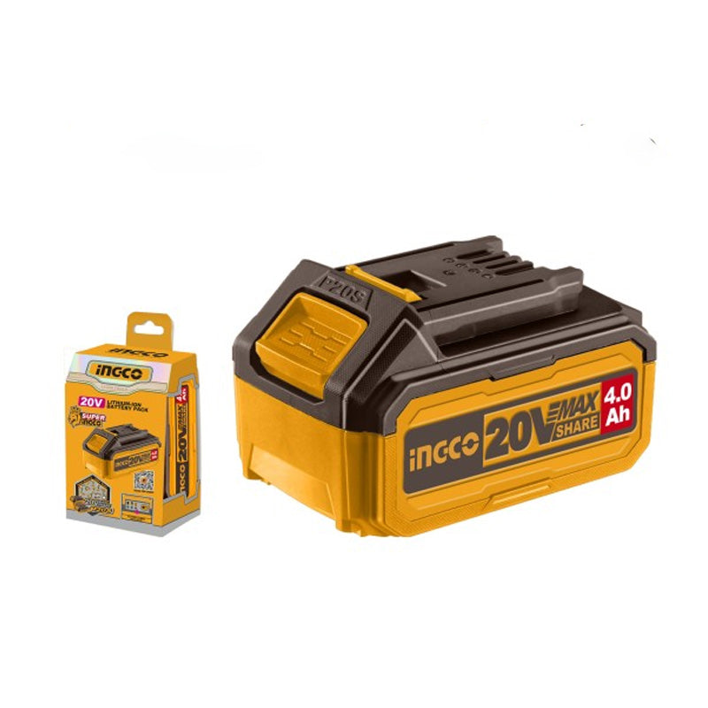 Batterie Lithium-ion 20V 4.0 Ah avec indicateur de charge P20S - INGCO -  FBLI2002