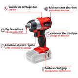 Boulonneuse sans fil TE-CW 18 Li BL - Solo Power X-Change EINHELL PROFESSIONAL 4510040 (vendu sans batterie)