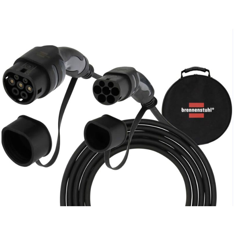 Câble de recharge EV type 2 - BRENNENSTUHL - 1384000030 - L.7m 22kW noir IP55