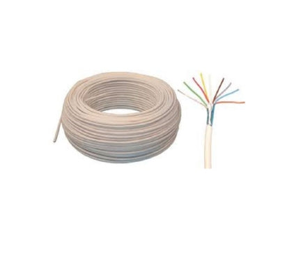 Câble téléphonique-ADSL de 25m 4 paires de type 298 ivoire.