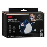 Demi masque 4251+ - Anti-Gaz et Vapeurs Organiques A1 - Anti-Poussières P2  A1-P2